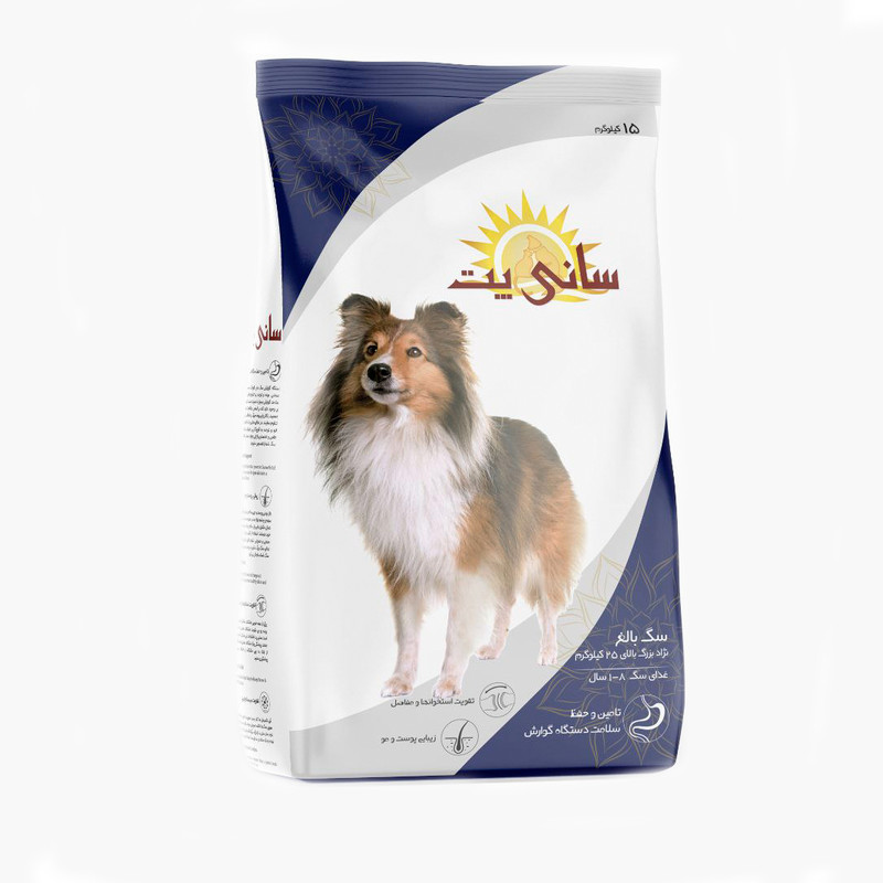picture غذای خشک سگ سانی پت مدل بالغ نژاد بزرگ وزن 15 کیلوگرم