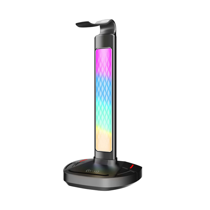 picture پایه نگهدارنده هدفون پرودو مدل PDX 527 - GAMING RGB STAND WIRELESS CHARGING AND USB HUB