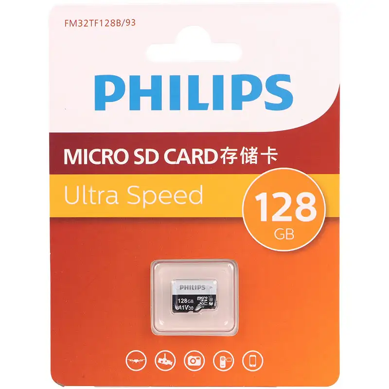 picture رم میکرو 128 گیگ فیلیپس Philips Ultra Speed U3 A1 V30