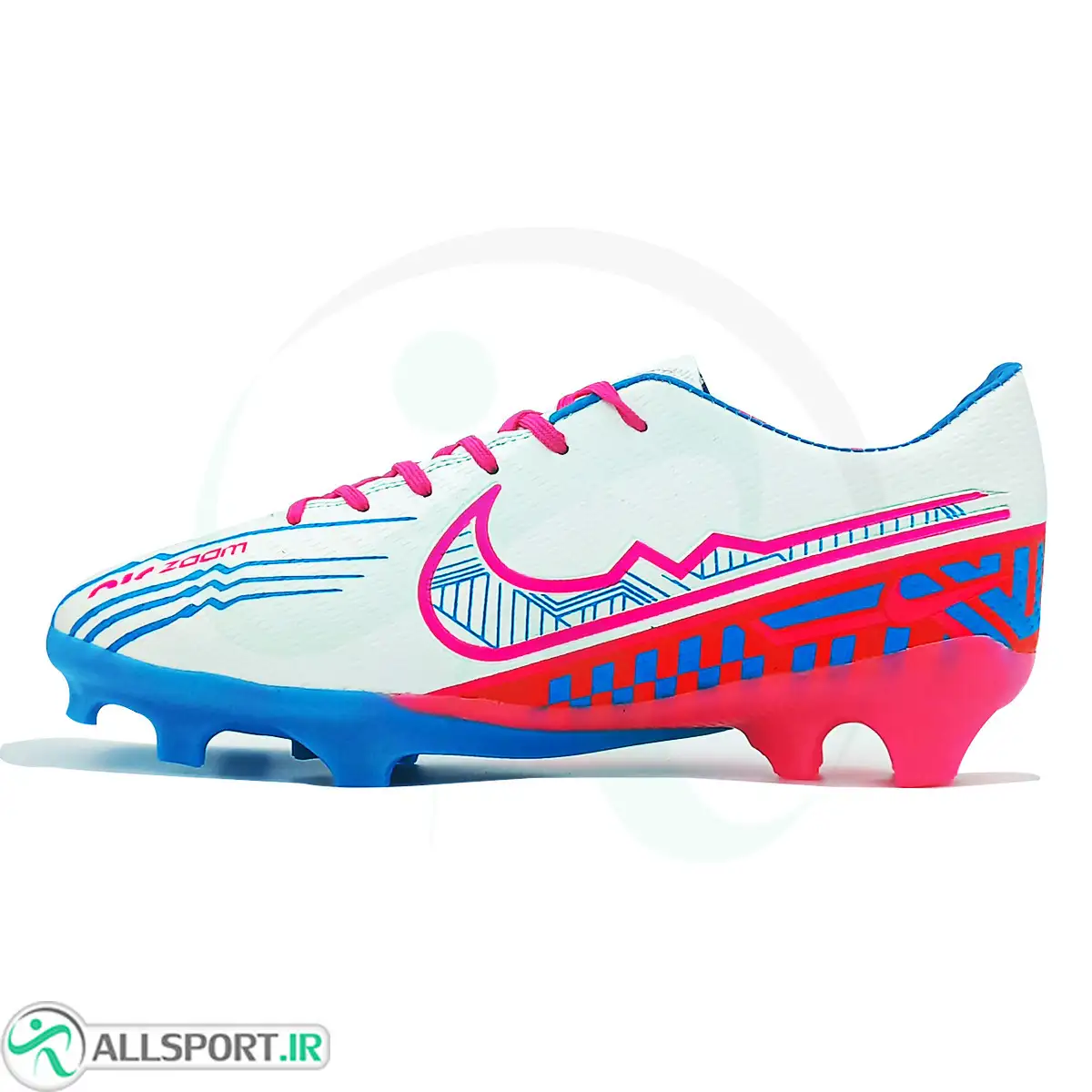 picture کفش فوتبال ساقدار  نایک مرکوریال ایرزوم Nike Mercurial Air Zoom White Pink