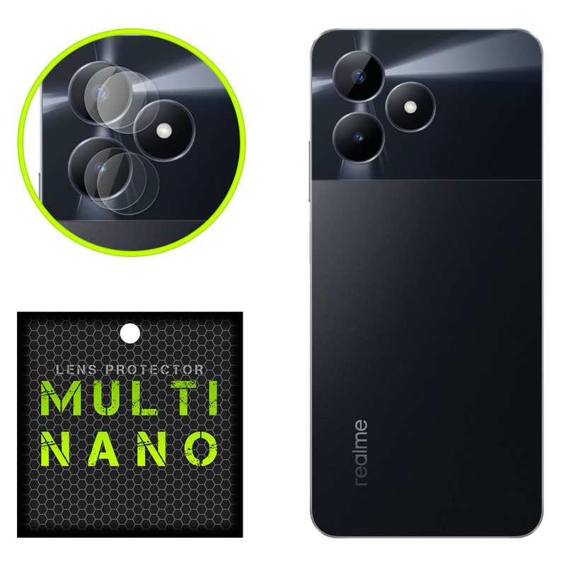 picture محافظ لنز دوربین مولتی نانو مدل X-L2N مناسب برای گوشی موبایل ریلمی C51 بسته دو عددی