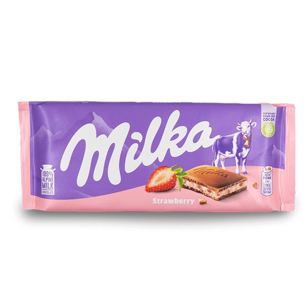 picture شکلات توت فرنگی میلکا  - 85 گرم