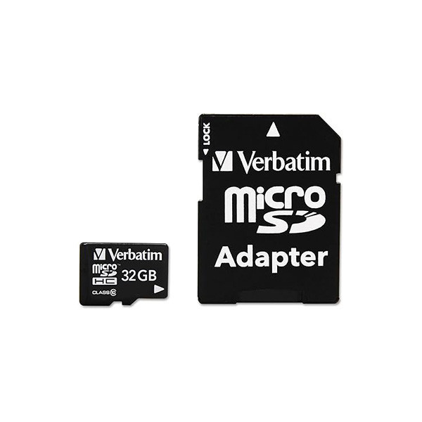 picture کارت حافظه Micro SDHC ورباتیم مدل Premium v10 کلاس 10 UHS-I سرعت 90MB/S ظرفیت 32 گیگابایت به همراه آداپتور