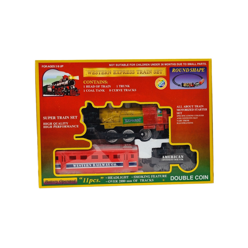 picture قطار بازی مدل ریل دار همراه با واگن