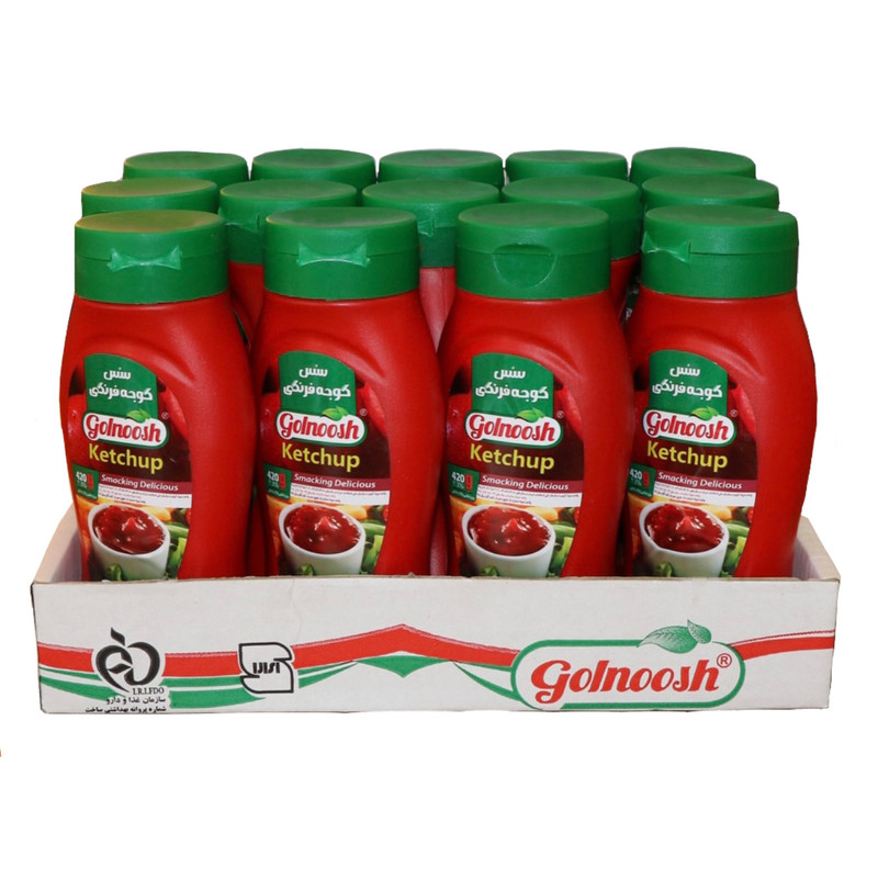 picture سس گوجه فرنگی  گلنوش - 420 گرم بسته 15 عددی
