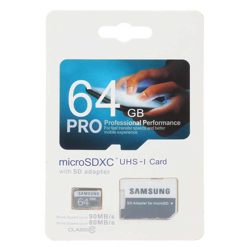 picture کارت حافظه microSDXC مدل Pro کلاس 10 استاندارد UHS-I سرعت 90MBps ظرفیت 64 گیگابایت