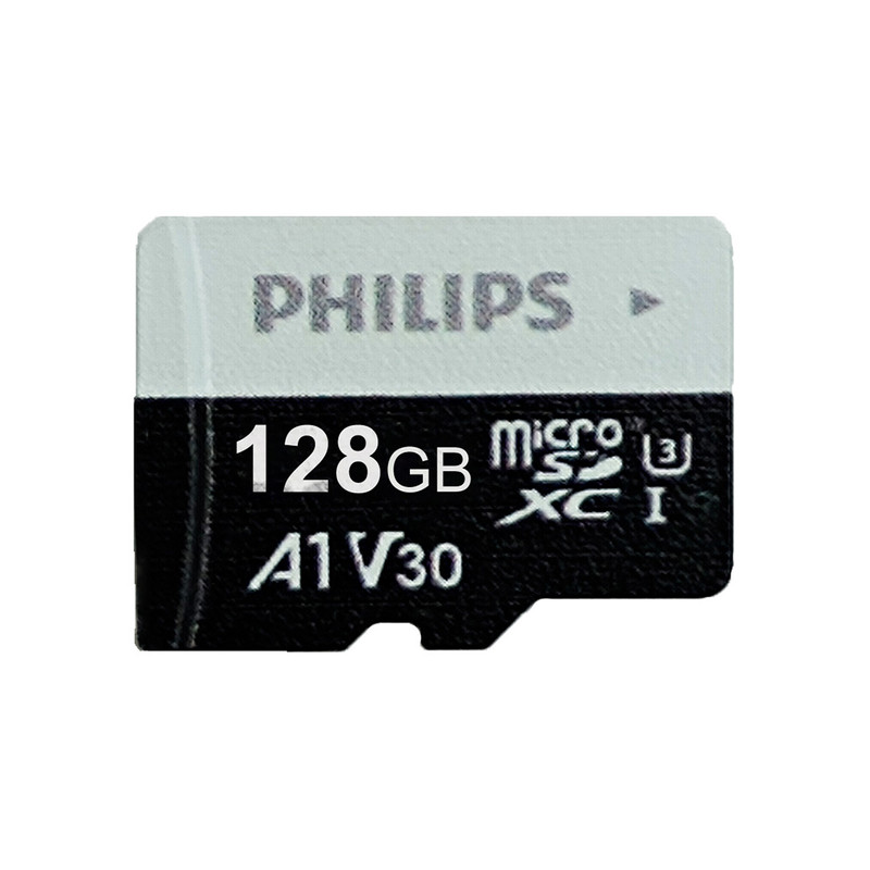 picture کارت حافظه microSD HC فیلیپس مدل A1-V30 کلاس 10 استاندارد UHS-I U3 سرعت 80MBps ظرفیت 128 گیگابایت
