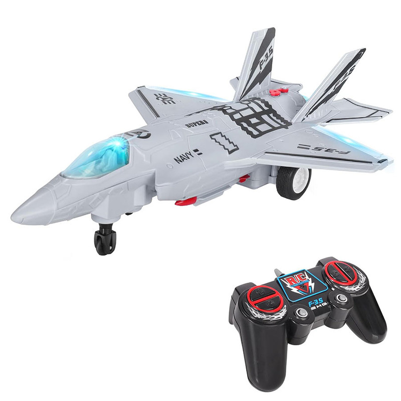 picture هواپیما بازی کنترلی مدل جت دودزا طرح F-35 LIGHTNING کد 3-660 مجموعه دو عددی