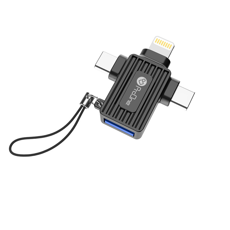 picture مبدل لایتنینگ به USB-C / USB / micro USB پرووان مدل PCO10