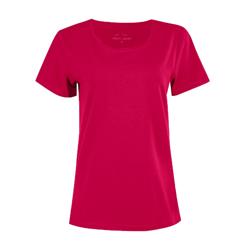 picture تی شرت آستین کوتاه زنانه جوتی جینز مدل بیسیک کد 1551380 رنگ سرخابی