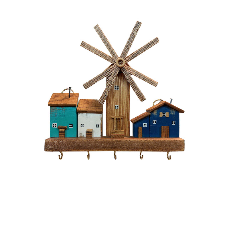picture جاکلیدی چوبی مدل دهکده رویایی کد 5313