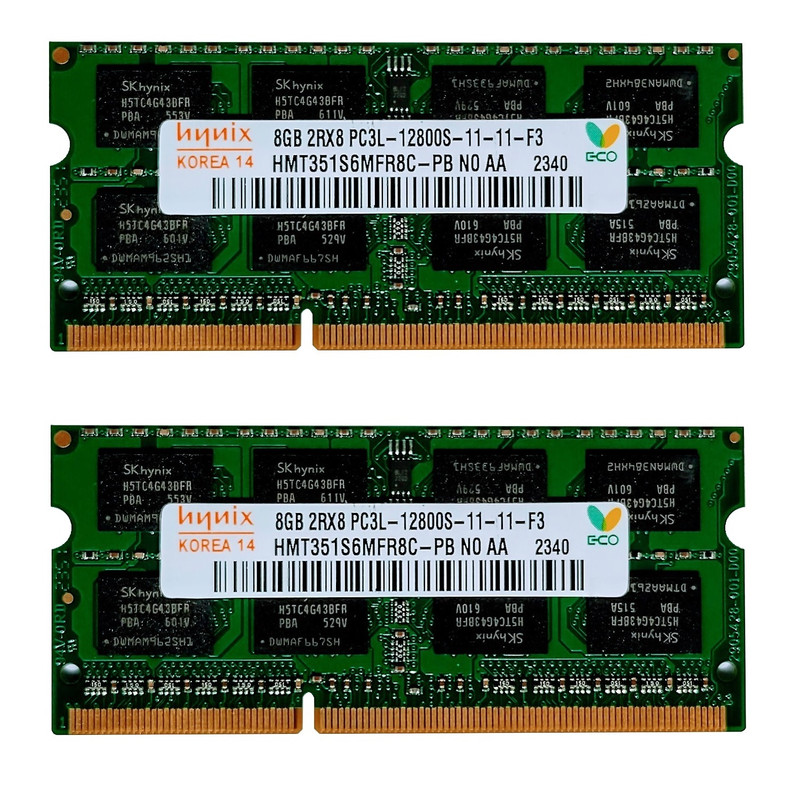picture رم لپ تاپ DDR3 تک کاناله 1600 مگاهرتز CL11 هاینیکس مدل PC3L-12800U ظرفیت 8 گیگابایت بسته دو عددی