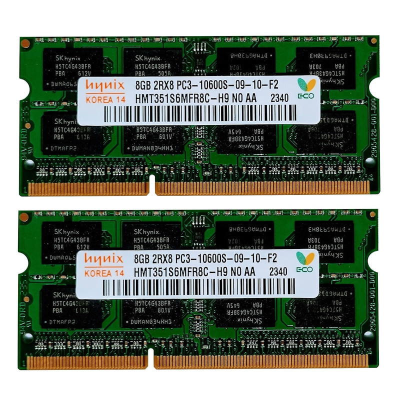 picture رم لپ تاپ DDR3 تک کاناله 1600 مگاهرتز CL11 هاینیکس مدل PC3-10600S ظرفیت 8 گیگابایت بسته دو عددی