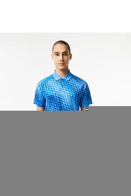 picture پولو شرت لاکوست با کد 721803963 ( Sport X Novak Djokovic Erkek Regular Fit Desenli Mavi Polo )