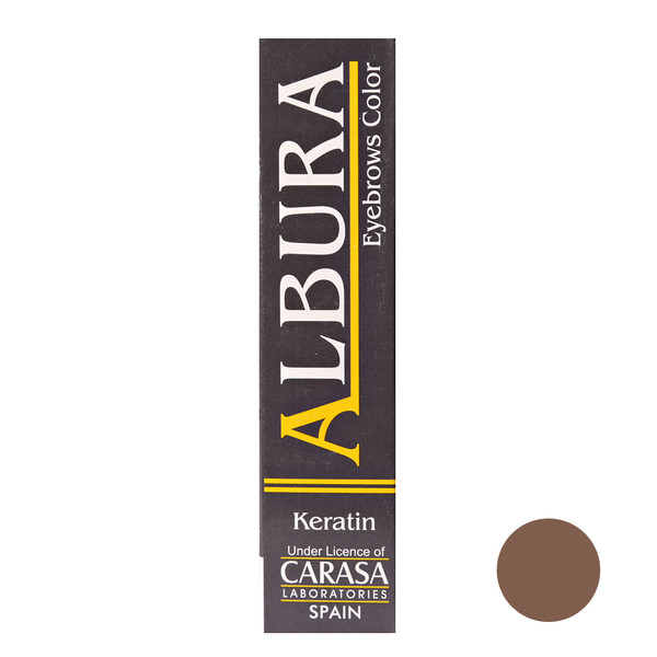 picture رنگ ابرو آلبورا مدل carasa شماره 2 حجم 15 میلی لیتر رنگ قهوه ای تیره