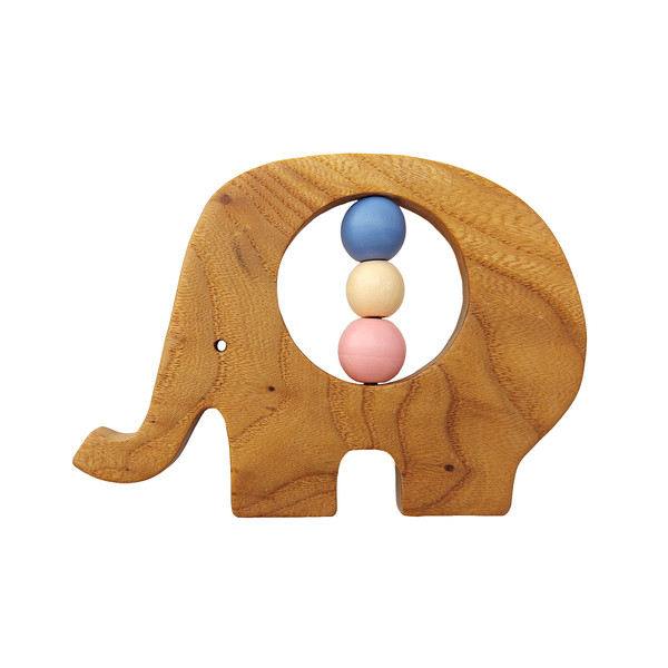 picture دندان گیر کودک مدل فیل چوبی