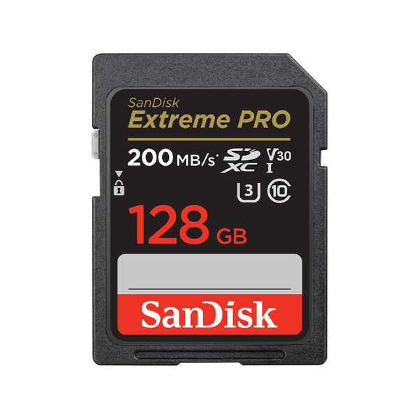 picture کارت حافظه SDXC سن دیسک مدل Extreme Pro V30 کلاس 10 استاندارد UHS-I U3 سرعت 200mbps ظرفیت 128 گیگابایت