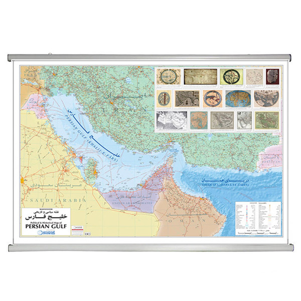 نقشه انتشارات گیتاشناسی نوین طرح  سیاسی و تاریخی مدل خلیج فارس کد L1192 4214670