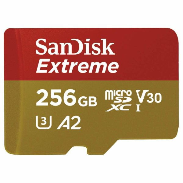 picture کارت حافظه microSDXC  سن دیسک مدل Extreme کلاس A2 استاندارد UHS-I U3 سرعت 190MBps ظرفیت 256 گیگابایت