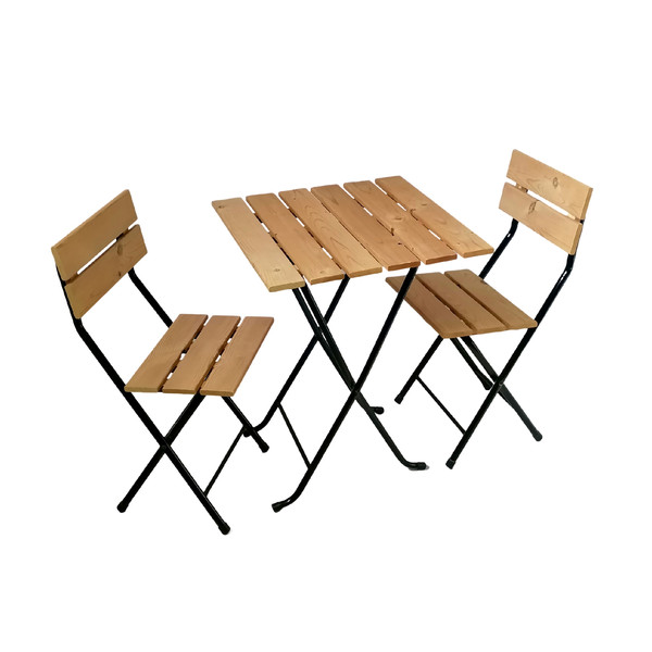 picture میز و صندلی سفری مدل تاشو چوبی کد 2060