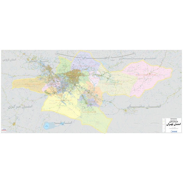  نقشه انتشارات گیتاشناسی نوین مدل استان تهران کد L1625 4313771