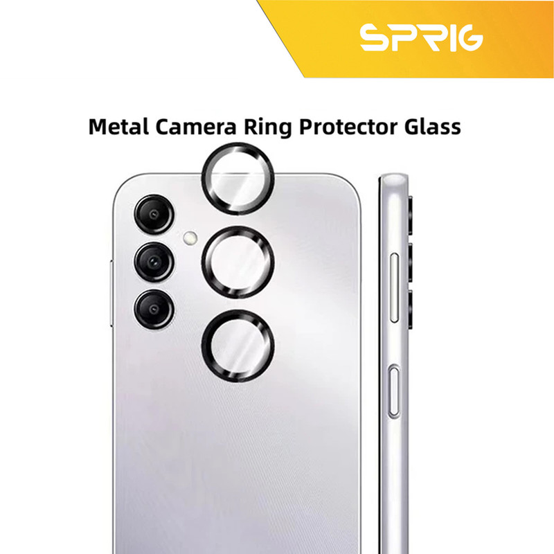 picture محافظ لنز دوربین اسپریگ مدل Ring-BK-FU مناسب برای گوشی موبایل سامسونگ Galaxy A14 4G / A14 5G به همراه محافظ پشت و محافظ صفحه نمایش 