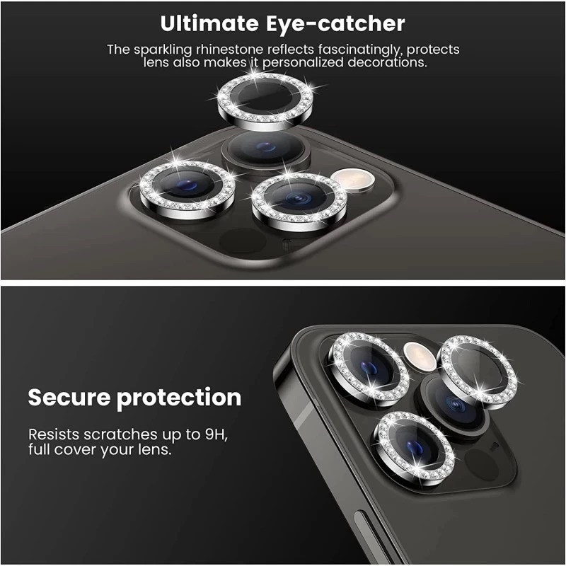 picture محافظ لنز دوربین گارسیس مدل رینگی نگین دار مناسب برای گوشی موبایل اپل IPHONE 13