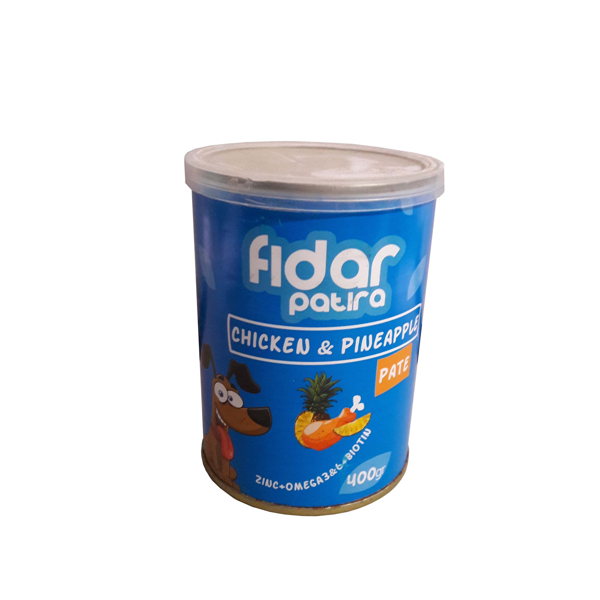 picture کنسرو غذای سگ فیدار پاتیرا مدل پاته مرغ و آناناس کد TBZ01 وزن 400 گرم