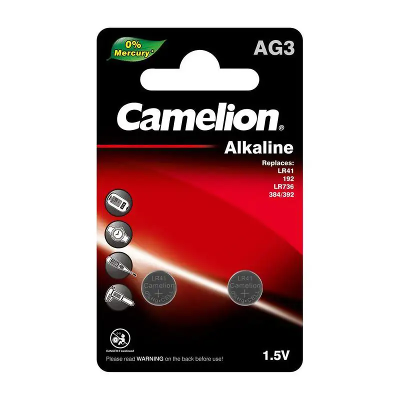 picture باتری سکه ای Camelion Alkaline AG3 بسته ۲ عددی