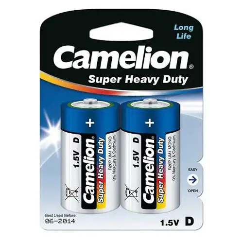 picture باتری دوتایی بزرگ Camelion Super Heavy Duty 1.5V D