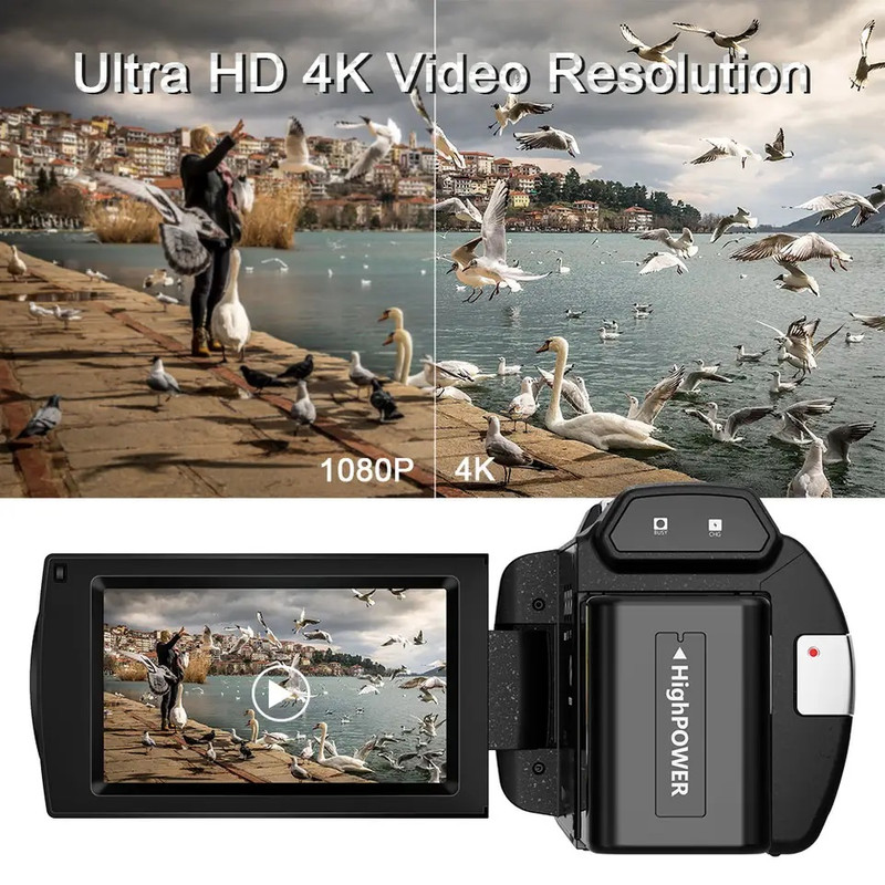 picture دوربین فیلم برداری مدل 4K 60FPS 48 MP Professional