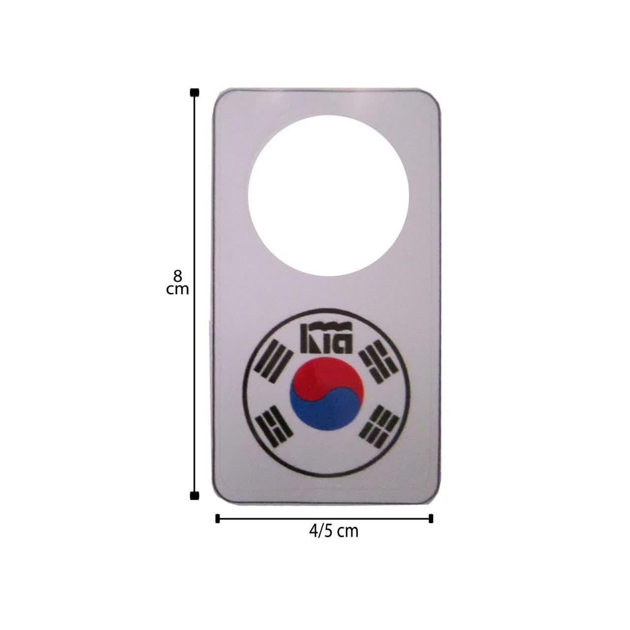 picture برچسب دور قفل درب خودرو طرح کره کد k0404 مجموعه دو عددی