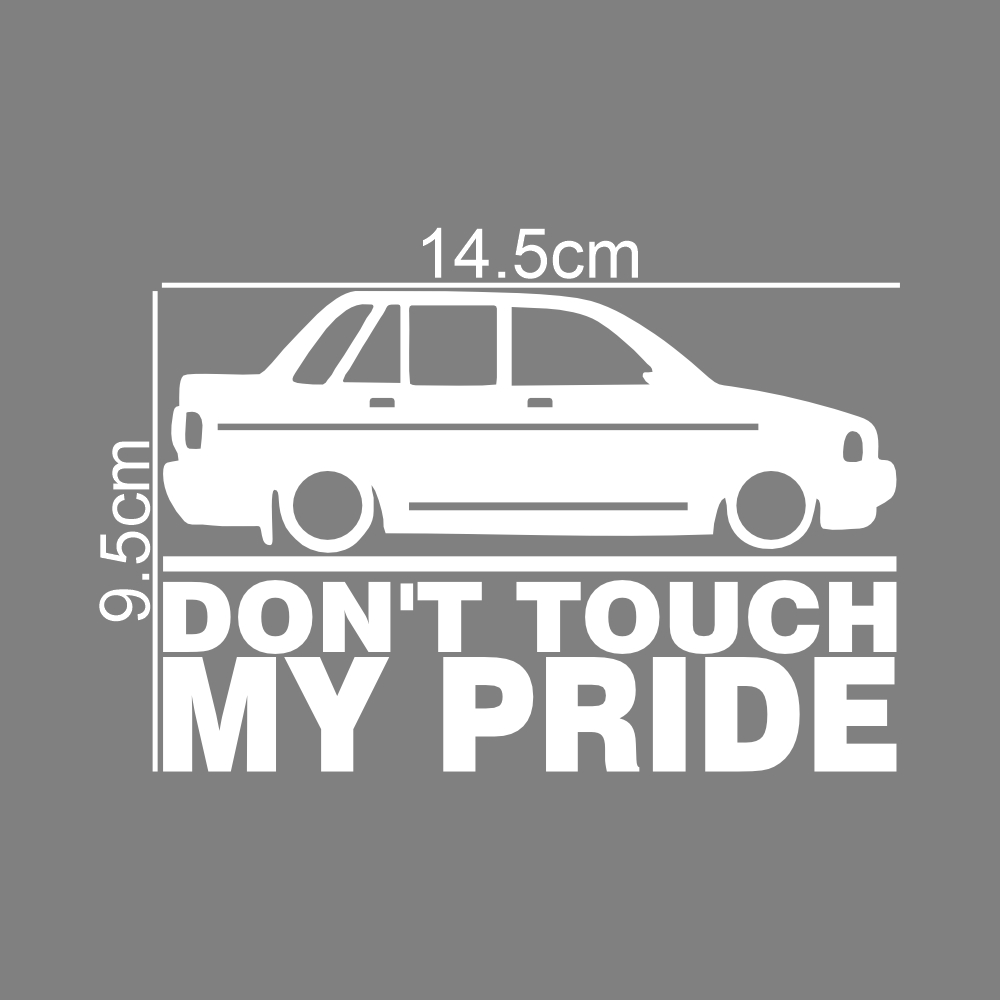 picture برچسب بدنه خودرو طرح Dont Touch My Pride کد MT-W404 مناسب برای پراید