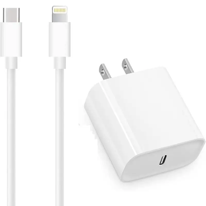 picture شارژر 20 وات اورجینال آیفون 13 پرومکس اپل Apple Iphone 13Pro Max 20W USB-C Power Adapter to Lightning Cable