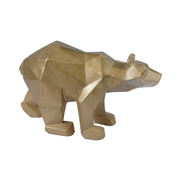 picture مجسمه بتنی مدل مدرن خرس اوریگامی