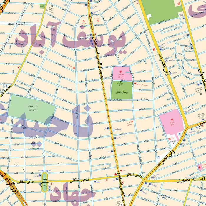 picture   نقشه انتشارات ایرانشناسی مدل منطقه 6 شهرداری تهران کد 406