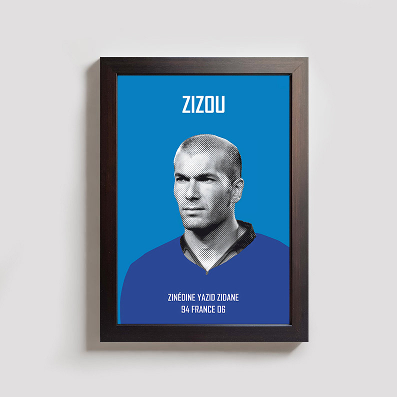 picture تابلو مدل فوتبالی زیدان Zidane BR054