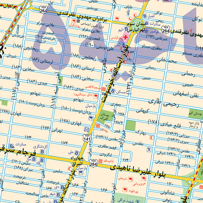 picture   نقشه انتشارات ایرانشناسی مدل منطقه 4 شهرداری تهران کد 404