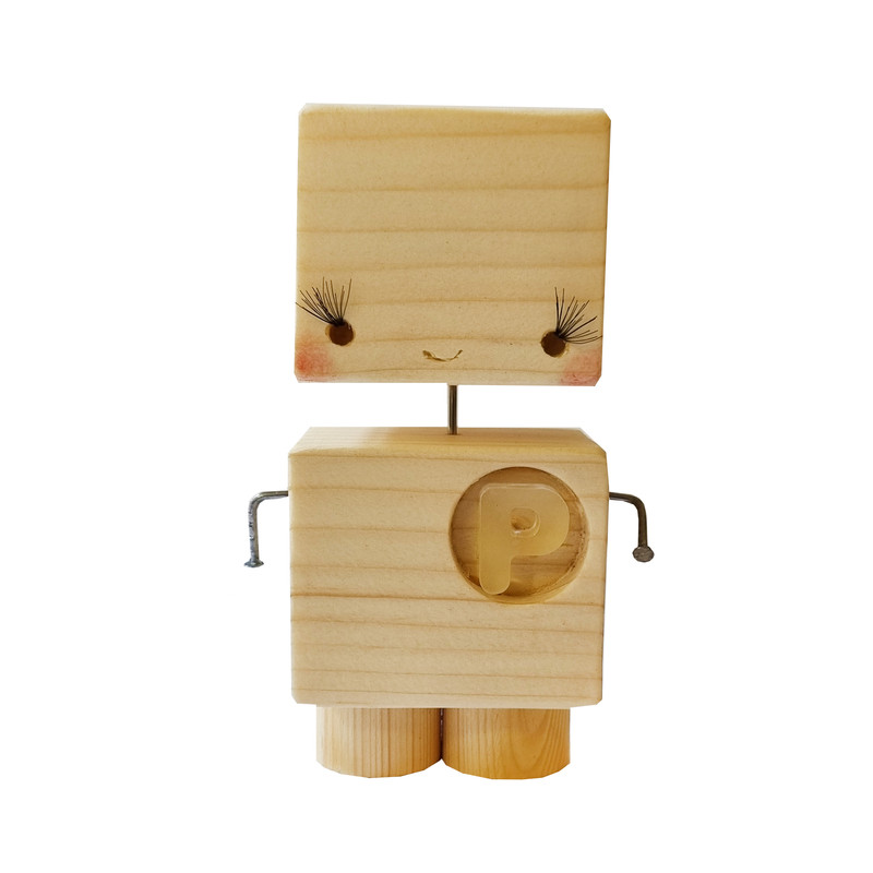 picture مجسمه چوبی مدل آدمک چوبی روشن طرح P