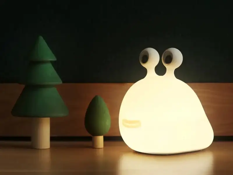 picture چراغ خواب رومیزی فانتزی شارژی اتاق کودک طرح حلزون MUID Slug Silicone Night Light LED Soft Light y with Sleep Light H-L-14